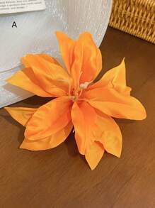 1pc Tropical Style Faux Flower Hair Clip, Suitable For Travel Photo Shoot And Outfit Accessory Claw Clips Hair Claws Hair Barrettes