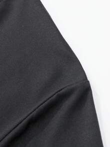 男士夏季亨利领短袖T恤，适合户外休闲穿着 - 深灰色 - 查看 4