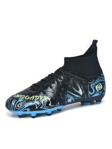 1 Pair Adult Unisex Low-Top Outdoor Soccer Cleats, Professional Sports Shoes For Men, Large Size, Non-Slip, Wear-Resistant, AG/FG Suitable For Natural Grass, Soft Ground, Lace-Up Football/Rugby Shoes, Lightweight, High-Performance, Anti-Slip Design, High-Top Professional Soccer Boots, Factory Direct - Dark Blue - View 11