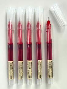 Gel Pen, Extra Fine 0.5mm Financial Gel Pen Black Blue Red Ink Pen Refill Stick Straight Ink Pen Straight Liquid Pen, Pen Case Set Suitable For School Office Exam Supplies Stationery, Back To School Season, School Supplies. - one-size - View 8