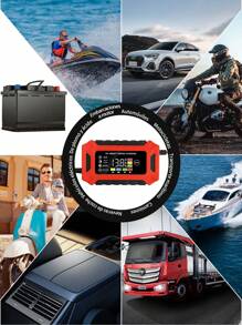 WTECH Cargador Rápido Para Inteligente Batería De Coche 12v 6a