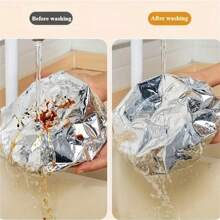 10/20pcs Aluminum Foil Insulation Covers For Kitchen & Dining Table - Reusable, Heat Retention Food Wraps For Picnics, Camping & Home Use, Camping Food Warmer Cover|Foodsafe Cover|Reusable Food Wrap