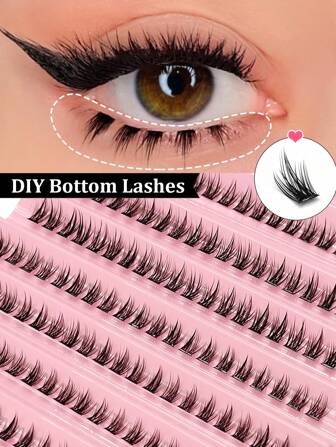 Asiteo 200 piezas Racimos de pestañas inferiores estilo C Curl DIY Naturales y suaves Racimos de pestañas inferiores de estilo manga Pestañas de anime Perfectas para maquillaje diario y extensiones de pestañas Racimos de pestañas, Racimos de pestañas, Pestañas individuales, Pestañas, Pestañas postizas