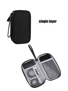 1pc Creative New Fashion Cute Minimalist Large Capacity Digital Storage Bag, Thickened Waterproof Shock-Resistant Electronic Accessories Organizer Bag, Multi-Functional Pouch, Makeup Bag, Coin Purse, Compact And Portable, Can Store Phone, Power Bank, Charger, External Hard Drive, USB, Cables, Earphones, And More, Suitable For Travel, Business Trip, Office, Meeting Room, Study Room, Library, Hiking, Vacation, Outdoor, Student Dorm Essential - Multicolor - View 16