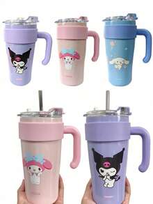 Sanrio 1 件    水瓶 304 不锈钢真空保温水杯夏季冬季饮水器旅行配件礼物（部分零件可能随机） - 彩色 - 查看 4