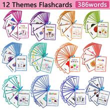 12 Themes Montessori Children's English Word Learning Flashcards, Early English Word Learning Supplies, Home School Classroom English Learning Assistance Tools, Classroom English Learning Supplies - Multicolor - View 4