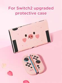 1pc Cute Pig Nose Design Protective Case For 2 (2025), OLED/Switch NS, Compatible With Switch Revised Model, Best Gift For New 2 Gamers - Multicolor - View 1