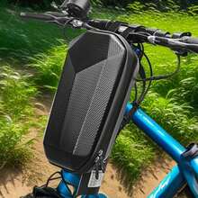 Outdoor Cycling Handlebar Bag Hard Shell Waterproof Storage For Mountain Bike Universal Bike Front Bag EVA Waterproof Hard Shell For Most Bicycle Types - màu đen - Xem 1