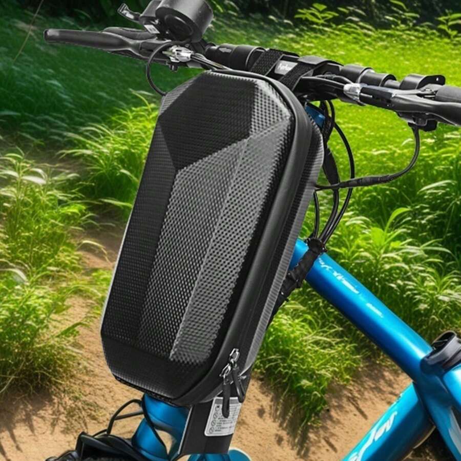 Outdoor Cycling Handlebar Bag Hard Shell Waterproof Storage For Mountain Bike Universal Bike Front Bag EVA Waterproof Hard Shell For Most Bicycle Types - màu đen - Xem 1