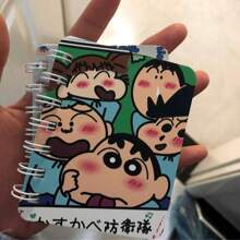 Crayon Shin Chan Stationery Set, A7 Small Notebook, Cartoon Ruler, Crayon Shin Chan Writing Tool, Very Suitable For Festivals, Fans, Offices, Schools, And Gift Giving,Back To School