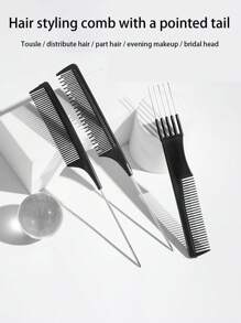 1pc Multi-Functional Comb For Men, Professional Hairstylist Comb For Styling Pompadour, Faux Hawk, Textured Hairstyles, Suitable For All Hair Types, Unisex, PP (Polypropylene) Material, All Season