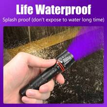 [UV LED Flashlight] Zoom In & Out Alloy Body ▎3 Brightness Modes + USB Charging Life Waterproof Crime Scene/Currency/Pet Urine Detection Multifunctional Tool
