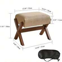 Small Footstool Shoe Changing Stool Padded Foot Rest Stool Entryway Living Room - complexion - View 2