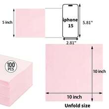 20/40/80pcs Cocktail Napkins Light Pink Napkins Valentines Napkins Disposable 2-Ply Dessert Napkins Light Pink Party Napkins For Birthday Wedding Decorations, 5 X 5 Inch - Pink - View 4