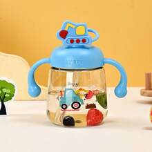 1 件婴儿训练吸管杯，适合 1-3 岁儿童，儿童吸管奶瓶 350 毫升和防漏水饮水杯带手柄 - 彩色 - 查看 9