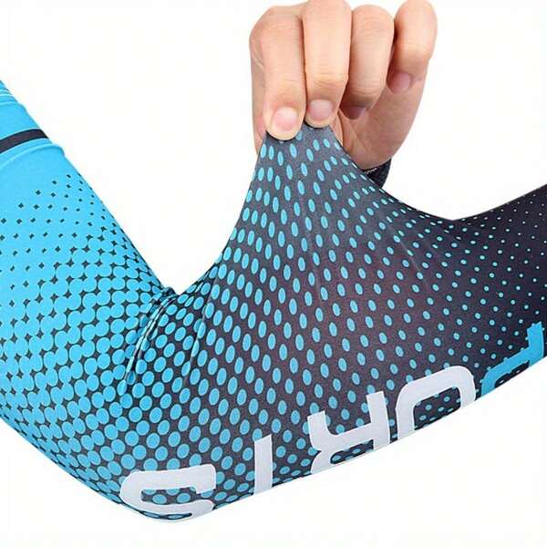 1 Pair Summer UV Protection Arm Sleeves, "Keep Calm And Stay Safe"