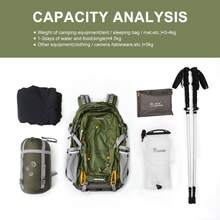 MOUNTAINTOP 40L Hiking Backpack,Lightweight Travel Backpack For Men Women Outdoor Backpacking, Camping - 40l-army Green - View 8