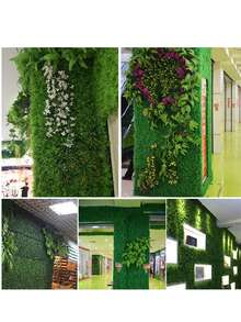 1pc Artificial Lawn Green Plant Wall Plastic Turf Decoration Green Lawn Flower Art Background Plant Wall Artificial Lawn