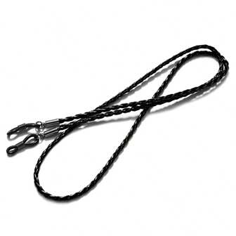 1 pieza Cadena para gafas de PU hecha a mano, cordón para gafas de sol antideslizante unisex, estilo minimalista, accesorio para gafas
