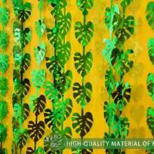Tropical Luau Party Decorations Green Tropical Palm Leaves Photo Booth Prop Jungle Leaf Foil Fringe ,Photo Backdrop For Birthday Decorations Hawaiian Themed Dino Party