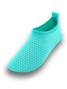 Kinder Sommer Outdoor Strandschuhe, Jungen einfarbige grüne Schuhe mit weicher Sohle, leicht und atmungsaktiv, Wassersport Aqua Socken für Strand, Schwimmen und Waten