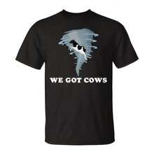 We Got Cows Tornado Chaser T-Shirt Aesthetic Y2K Style Summer Top, Loose Fitting T-Shirt For Outdoor, Home, Work Or Street Leisure, Soft And Durable Pure Cotton Fabric, Retro And Soft Design, I Gift For , Fashionable And Comfortable Shirt For Travel, Festivals Or Weekends - Black - View 1