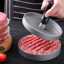 Machine à former les hamburgers avec manche en bois, moule en métal, manche en bois massif. Peut faire des boulettes parfaites, tartes, etc. Très adapté pour le petit-déjeuner dans la cuisine de la maison