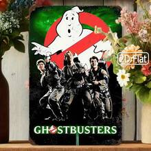 1PC 2D Flat Ghostbusters Sign, Vintage Movie Poster Art, Humorous Wall Decor, Retro Tin Sign, Classic Film Decor, Ghostbusters Quote, Perfect For Movie Room Or Living Room, 8x12 Inches / 20x30 Cm - Multicolor - View 4