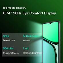 Realme Teléfono móvil desbloqueado C61, versión global con 6GB+128GB/6GB+256GB, 4G LTE, Android 14, cámara AI de 50MP, diseño ultrafino de 7.89mm y batería masiva de 5000mAh - Verde - Ver 6