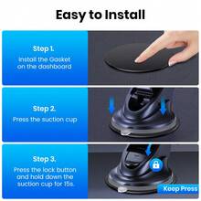 TOPK D48X Magnetic Car Phone Holder Mount, Powerful Magnetism Premium Quality Support Single-Hand Operation Metal Hook Magnetic Car Phone Mount, Powerful Magnetism Premium Quality Support Single-Hand Operation Metal Hook Magnetic Phone Holder For Car - Black - View 7