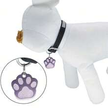 Custom Dog Tags Pendant, Personalised Cat Dog Puppy Pet ID Name Pendants, Collar Tag Pendant Pet Accessories Cat's Paw Shape Pendant, Prevention Of Accidental Loss Perfect Gift For Your Pet - Multicolor - View 6