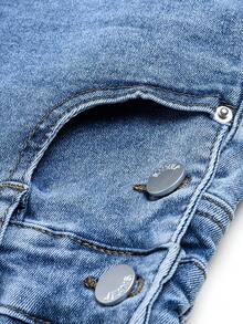 Adjustable Strap Cute Little Girls Fashion Versatile Elastic Denim Suspender Skirt, All Season - Light Wash - View 6