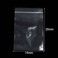 20/50/100pcs/Bag 4*6/5*7/6*8/7*10/8*12cm Zipped Lock Reclosable Plastic Poly Clear Bags Bulk Jewelry Craft Accessory Packaging - White and Transparent - View 10