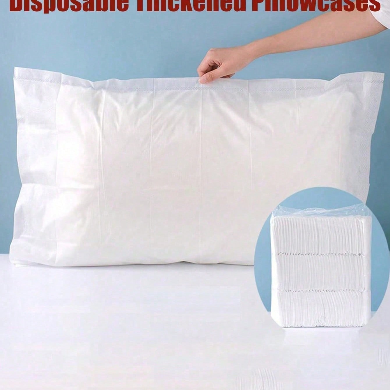 Fundas de almohada desechables engrosadas, para hotel, dormitorio, salón de belleza, de tela no tejida, a prueba de suciedad y transpirables, para vi