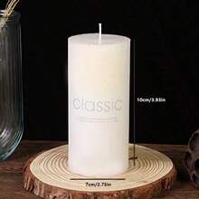 1支/2支/3支/4支装象牙白欧式经典圆柱蜡烛/心形柱状蜡烛，香氛蜡烛，多种尺寸可选，适用于婚礼装饰、家居装饰、节日、生日派对、求婚场景、摄影道具、教堂祈祷、浪漫烛光晚餐、女士蜡烛礼品、点灯等场合。 - 白色-圓柱蠟燭 - 查看 15