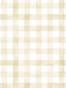 Watercolor Plaid Adhesive Wallpaper - 黃色 - 查看 3