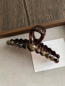 topshiny 1pc Korean Elegant Faux Pearl Hair Claw Clip, Luxury Chic Updo Hairstyle Hair Accessory For Women, New Fashion Hair Clips Hair Jaw Clip Hair Clamps Hair Clutch Hair Catcher Clip Fall Winter Hair Accessories For Women For Vacation Outfits Woman - Beads Coffee Color - View 12