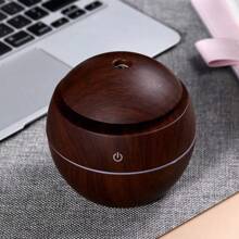 1PC Wooden Cool Mist Humidifier Aroma Diffuser For Room With Colorful Ambient Lighting, Ideal For Home,Office,And Car , Aroma Air Diffuser With Colorful Change Diffuser For Car, Office And Babies. Purifier Humidifier For Bedroom Room Decor