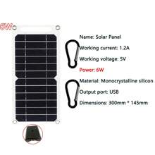 Panneau solaire portable chargeant par USB, pour camping extérieur, randonnée, chargement d'urgence, chargement portable de téléphone mobile