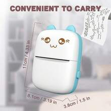 彩色照片打印机、带卷筒打印纸的无墨蓝牙热敏打印机、图片生成器、打印盒、便携式笔记打印机、日记本、备忘录、礼品 - 彩色 - 查看 4