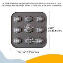 1pc 9-Cavity Fish-Shaped Nonstick Baking Pan, Mini Cake/Muffin/Madeleine Bakeware Cooking Tool