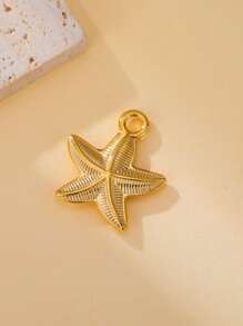 1 peça de aço inoxidável bonito mini sol e estrela do mar pingente, faça você mesmo jóias fazendo acessório para pulseira, colar, brincos