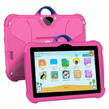 Tablette pour enfants de 7 pouces / processeur quadricœur 1,3 GHz / Android 13 MTK8321 / résolution IPS haute définition 1280 x 800 / caméra 2 Mpx + 5 Mpx / batterie 4 000 mAh / compatible WiFi et contrôle parental / jeux éducatifs / boîtier en plastique ABS et silicone BDF C8 (inclus : boîte d'emballage, câble de données, manuel, OTG, épingle pour carte)