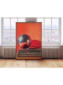 复古音乐海报、复古墙面艺术、迪斯科球时髦音乐印刷品、音乐墙面艺术 - 装饰帆布画海报和印刷品墙面艺术图片用于客厅装饰可选框架 - 彩色 - 查看 1