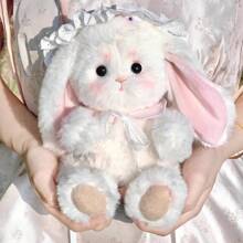 1pc Lilian Floppy Ear Rabbit DIY Handmade Craft Kit, Cloth Plush Doll Rabbit Gift, Holiday Gift, Birthday Gift, Decor, Cute Appearance, Gift, Doll, Game
