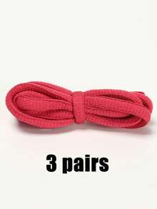 3 Pairs Semi-Circle Shoelaces, Fashionable Versatile Sneaker Shoe Laces Replacements For Sports And Running Shoes - Multicolor - View 14