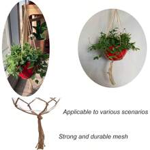 2 piezas Colgadores creativos para plantas, soporte para macetas de flores, cuerda para cesta colgante, soporte colgante de pared para plantas para decoración interior y exterior del hogar, jardín y balcón (disponible en varios tamaños)