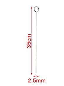 6-8pcs outils de barbecue aiguille de barbecue brochettes rondes brochettes de barbecue, brochettes plates rondes en acier inoxydable, brochettes en acier inoxydable fourchettes de barbecue, brochettes plates brochettes d'agneau, brochettes de barbecue barbecue outils de barbecue en acier inoxydable