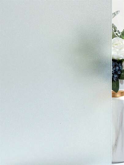 1 rolo de película de privacidade para janelas, adesivos para janelas de vidro fosco, adesivos estáticos para portas com bloqueio de calor UV para banheiro, adesivos removíveis para áreas internas, dia e noite, Pure