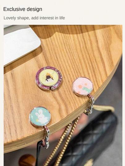 1pc (Random Color) Charming Animal Figures For Your Desk - Multi-Function Hanging Hook And Foldable Bag Holder, Portable Cute Dinosaurs Rabbits Cats Design, Space-Saving Desk Accessory For Spring And Summer Workspaces, Colorful Options, Ideal Easter Decor And Gift Idea, Perfect For Home Office Desks, Dorm Rooms, Study Corners, And Stylish Minimalist Setups, Enhancing Organization, Desk Charm, And Daily Convenience